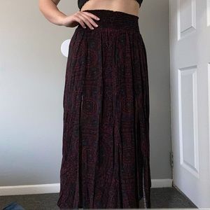 Mandala Print Maxi Skirt